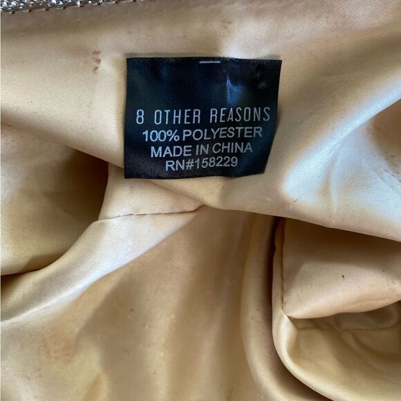 8 Other Reasons Rhinestone Clutch Silver shoulder evening bag purse Revolve - Picture 12 of 16